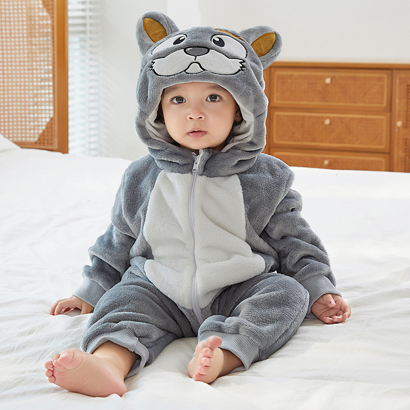 Snap-closure Animal Plush Baby Toddler Jumpsuit Snap-closure Animal Plush Baby Toddler Jumpsuit